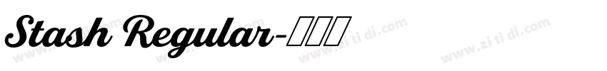 Stash Regular字体转换